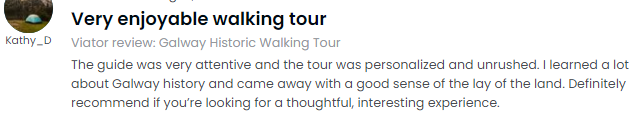 WALKING TOUR reviews