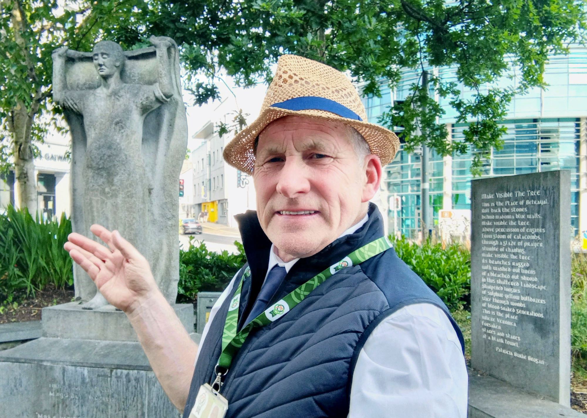Tour Guide at Poetry plaque